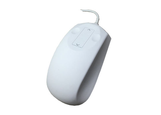 White Optical Silicone Mouse IP68 Waterproof Medical Mouse with Comfortable Shape