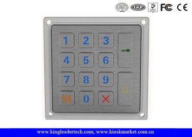কেনা সিলভার 14 কী-সমুহ ব্যাকলিট মেটাল কীপ্যাড IP65 জলরোধী কীপ্যাড 4x4 উপাত্তপত্র online manufacture