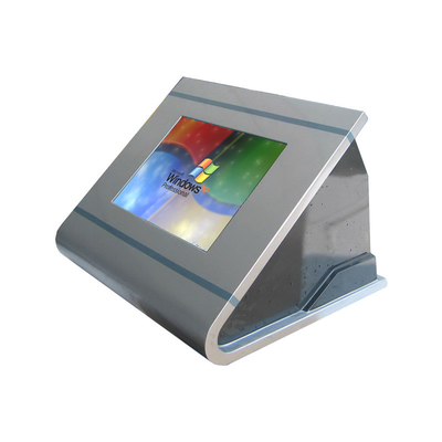 কেনা টেকসই ইস্পাত ঘের IR টাচস্ক্রিন TFT LCD ডিসপ্লে সহ স্পেস সেভিং ডেস্কটপ কিয়স্ক online manufacture